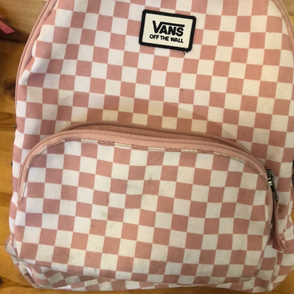 Pink ok condition vans mini back pack